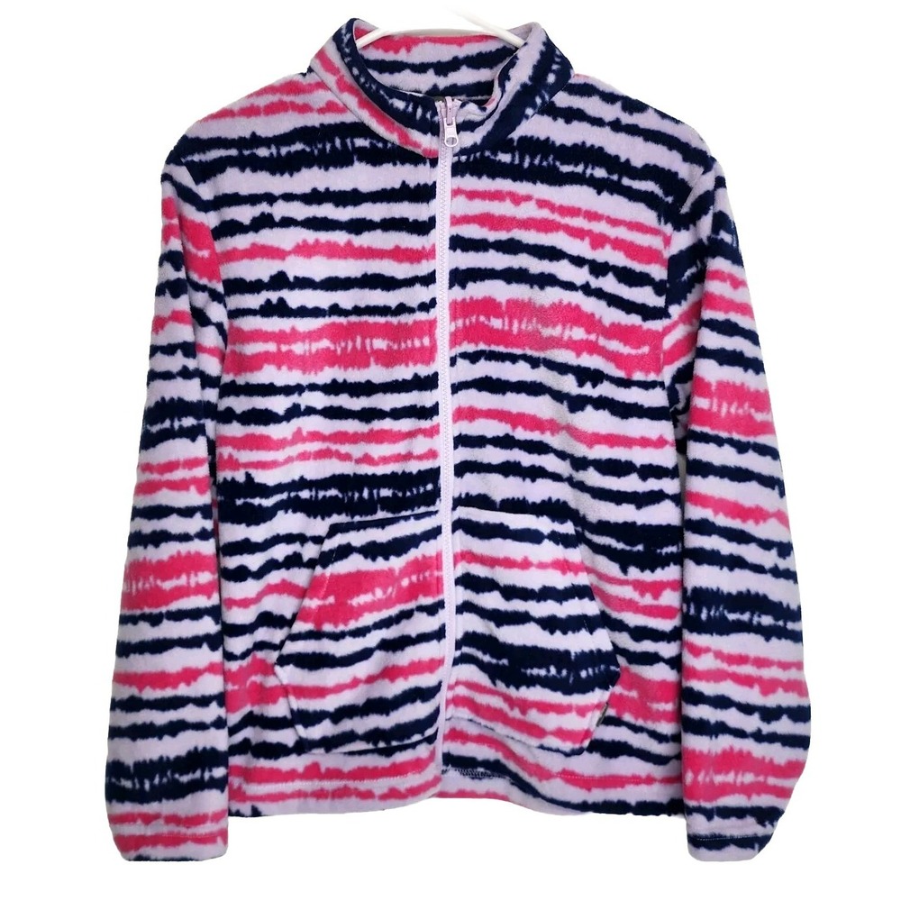 Girls Large Eddie Bauer 14/16 Multicolored Fleece Sweater Full Zip